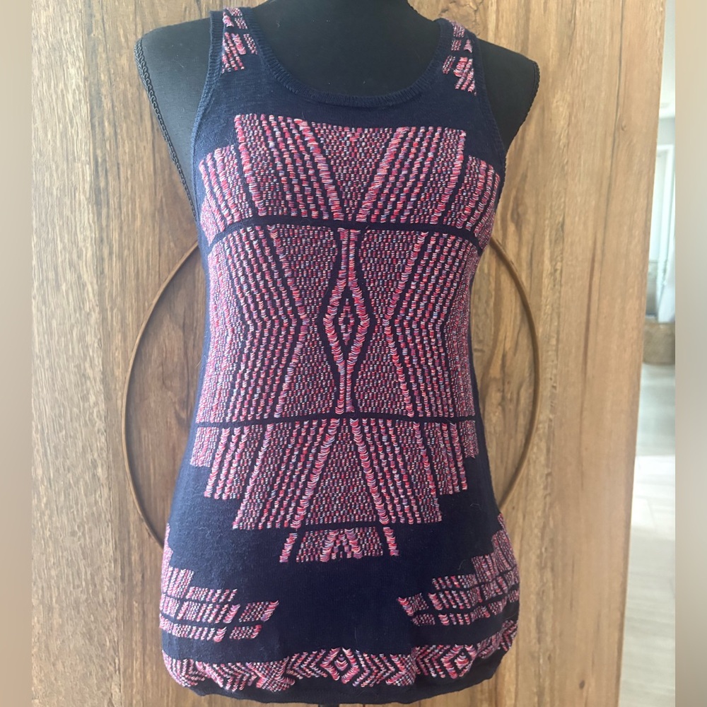 Lucky Brand Pink Fitted Graphic Tank Top